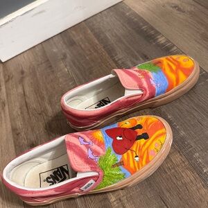 Women’s Custom Painted Bad Bunny Vans